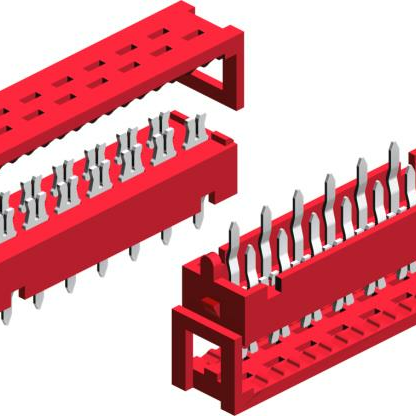 1.27mm Pitch, 2 Row, IDC, Cable Mount, IDC, Mini-Flex, Tin, 18 Contacts