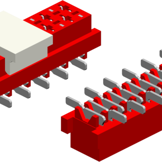 1.27mm Pitch, 2 Row, Vertical, Surface Mount, Mini-Mate, PCB Socket, Tin, 12 Contacts