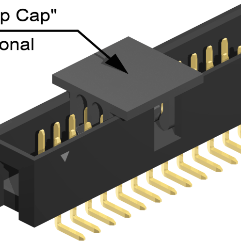 2.54mm Pitch, 2 Row, Vertical, Surface Mount, Header, Box, Shrouded, 6mm Mating Pin Height, Gold, 24 Contacts
