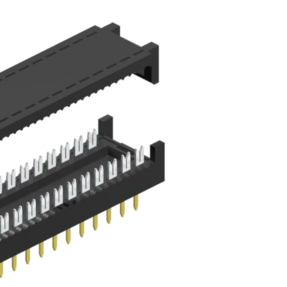 2.54mm Pitch, 2 Row, IDC, Cable Mount, IDC, DIP Plug, Nickel/Gold, 6 Contacts