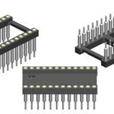 15.24mm Pitch, 2 Row, Vertical, Through Hole, IC Socket, DIP Package, Tin/Gold, 32 Contacts