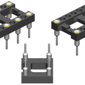  Pitch, 2 Row, Vertical, Through Hole, IC Socket, Crystal Oscillator Socket, Tin/Gold, 8 / 16 Contacts