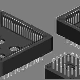 Vertical, Through Hole, PLCC Socket, Commercial, Tin, 28 Contacts