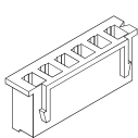 2.50mm Pitch, 1 Row, Straight, Wire Mount, Wire to Board, Crimp Connector, 6 Contacts