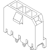 3.00mm Pitch, 1 Row, Straight, Through Hole, Wire to Board, Crimp Connector, 5 Contacts