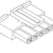 3.00mm Pitch, 1 Row, Straight, Wire Mount, Wire to Board, Crimp Connector, 4 Contacts