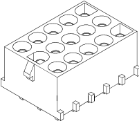 6.35mm Pitch, 3 Row, Straight, Through Hole, Power to Board, Crimp Connector, 12 Contacts