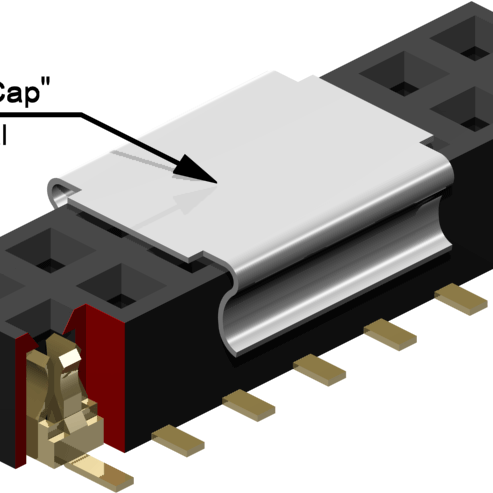1.00mm Pitch, 2 Row, Vertical, Surface Mount, Socket, PCB, 2.22mm Socket Height, Gold, 40 Contacts