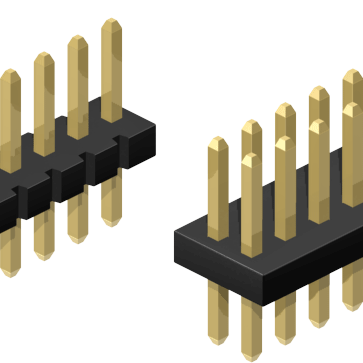 1.27mm Pitch, 2 Row, Vertical, Through Hole, Header, Pin Header, 3mm Mating Pin Height, Gold, 56 Contacts