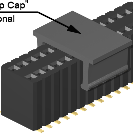 1.27mm Pitch, 2 Row, Vertical, Surface Mount, Socket, PCB, 6mm Socket Height, Gold, 62 Contacts