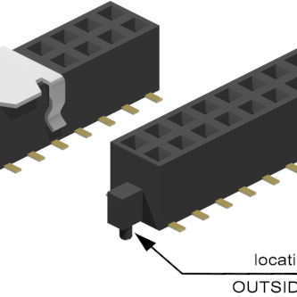 1.27mm Pitch, 2 Row, Vertical, Surface Mount, Socket, PCB, 4.5mm Socket Height, Gold, 46 Contacts