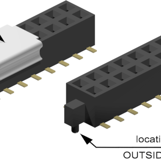 1.27mm Pitch, 2 Row, Vertical, Surface Mount, Socket, PCB, 3.6mm Socket Height, Gold, 76 Contacts