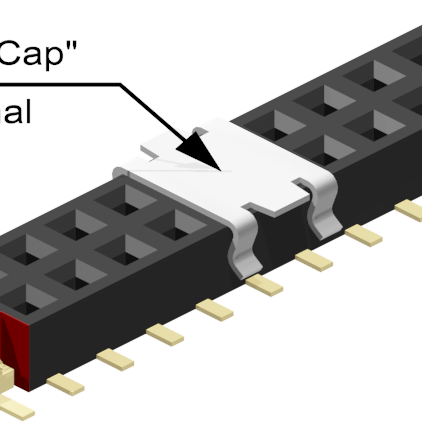 1.27mm Pitch, 2 Row, Vertical, Surface Mount, Socket, PCB, 2.15mm Socket Height, Gold, 36 Contacts