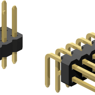 2.00mm Pitch, 2 Row, Vertical, Through Hole, Header, Pin Header, 3.2mm Mating Pin Height, Gold, 10 Contacts