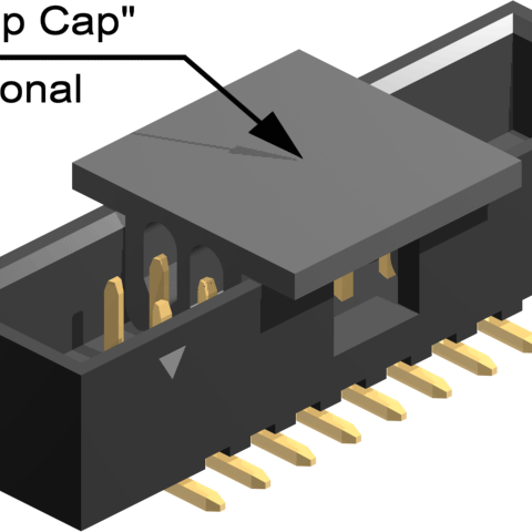 2.00mm Pitch, 2 Row, Vertical, Surface Mount, Header, Box, Shrouded, 3.9mm Mating Pin Height, Gold, 24 Contacts