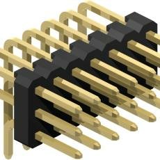 2.54mm Pitch, 3 Row, Horizontal, Through Hole, Header, Pin Header, 3.3mm Mating Pin Height, Tin/Gold, 87 Contacts