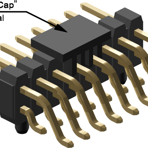 2.54mm Pitch, 2 Row, Horizontal, Surface Mount, Header, Pin Header, 10.7mm Mating Pin Height, Gold, 18 Contacts