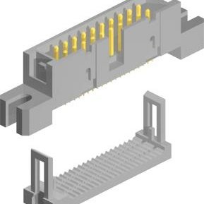 2.54mm Pitch, 2 Row, IDC, Cable Mount, IDC, Shrouded Header, Nickel/Gold, 30 Contacts