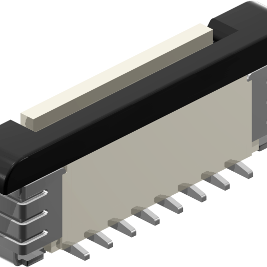 0.5mm Pitch, 1 Row, Vertical, Surface Mount, FPC/FFC, ZIF Type, Tin, 55 Contacts
